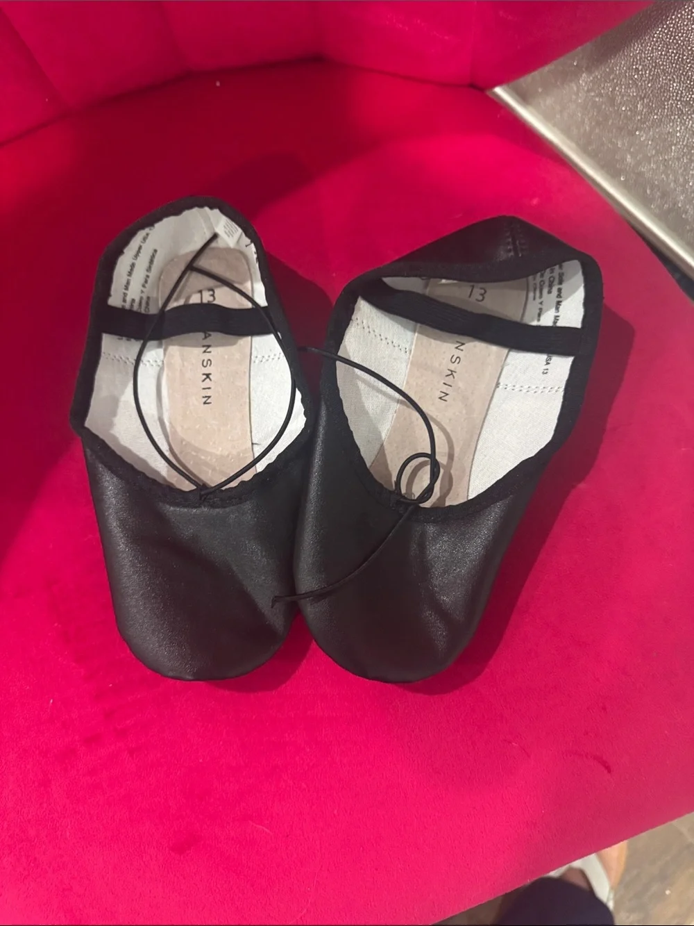 Danskin Black Ballet Flats with Elastic Topline